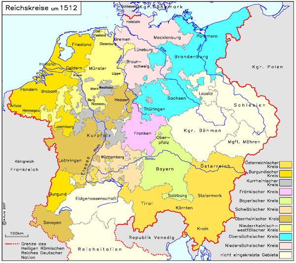 Reichskreise (um 1512)